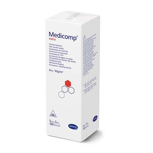 Zdjęcie produktu - MEDICOMP EXTRA kompresy niejałowe włókninowe 5cm x 5cm, 100sztuk