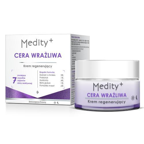 Miniaturka artykułu - MEDITY+ CERA WRAŻLIWA Krem regenerujący do twarzy, 50ml  KRÓTKA DATA 31.07.2025