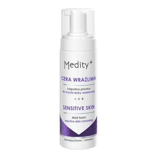 Miniaturka artykułu - MEDITY+ CERA WRAŻLIWA Łagodna pianka do mycia twarzy, 150ml USZKODZONE-BRAK KORKA