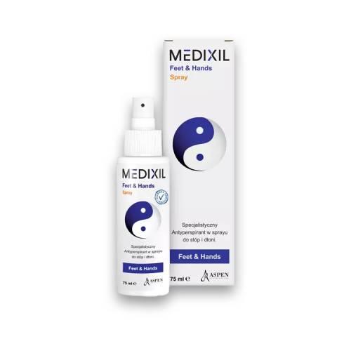 Miniaturka artykułu - Medixil Feet & Hands Antypersirant do st&oacute;p i dłoni w sprayu, 75 ml