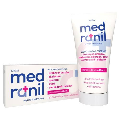 Miniaturka artykułu - Medranil Krem na rany, oparzenia i drobne urazy z dimetikonem, 50 ml