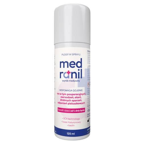 Miniaturka artykułu - Medranil Puder w spray'u wspomagający gojenie ran, 125 ml