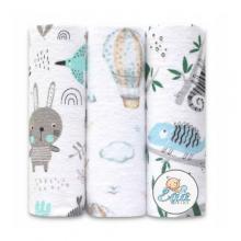 Zdjęcie produktu - EGA KIDS Pieluszki flanelowe 70x80cm zestaw nr 4, 3 szt.