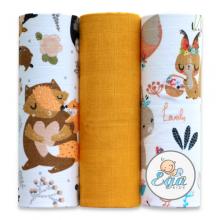 Zdjęcie produktu - EGA KIDS Pieluszki muślinowe Premium 60x80cm zestaw nr 1 (1136), 3 szt.