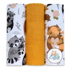Zdjęcie produktu - EGA KIDS Pieluszki muślinowe Premium 60x80cm zestaw nr 20 (1792), 3 szt.
