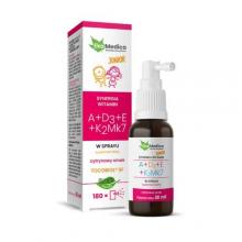 Zdjęcie produktu - EkaMedica Junior Witaminy A+D3+E+K2Mk7, 30 ml 