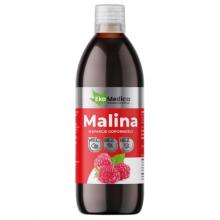 Zdjęcie produktu - EkaMedica Malina 100% Sok z malin z witaminą C, 500 ml