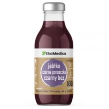 Zdjęcie produktu - EkaMedica Sok 100% Jabłko, czarna porzeczka, czarny bez, 300ml