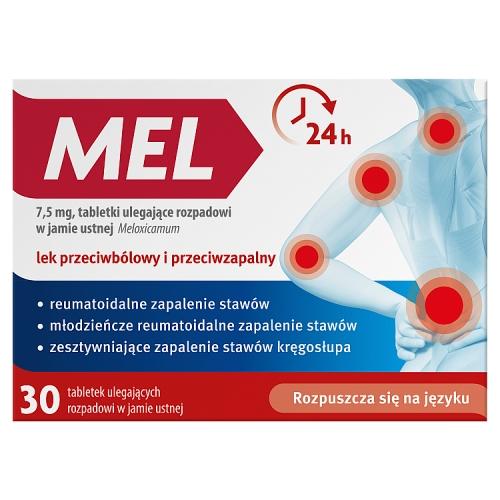 Miniaturka artykułu - Mel 7,5 mg, 30 tabletek ulegających rozpadowi w jamie ustnej