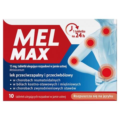 Miniaturka artykułu - Mel Max 15 mg, 10 tabl.