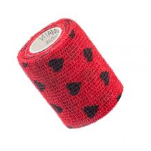 Zdjęcie produktu - VITAMMY Autoband Elastyczny bandaż kohezyjny 7,5cm x 450cm Serca czarne