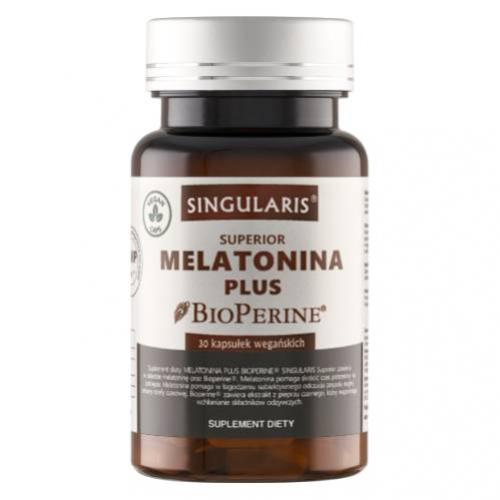 Miniaturka artykułu - SINGULARIS Melatonina Plus Bioperine, 30 kapsułek