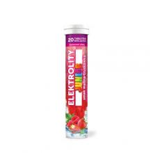 Zdjęcie produktu - Elektrolity Junior o smaku malinowo truskawkowym, 20 tabl. mus.