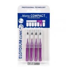 ELGYDIUM CLINIC MONO COMPACT 5 Szczoteczki do przestrzeni międzyzębowych - purpurowe