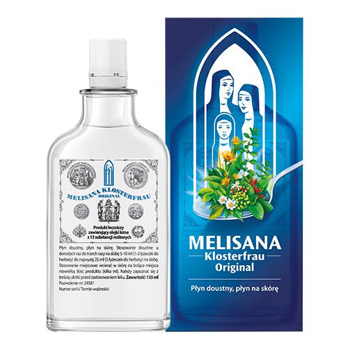 Miniaturka artykułu - Melisana Klosterfrau Original Płyn doustny, płyn na sk&oacute;rę, 155 ml