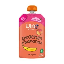 Zdjęcie produktu - Ella's Kitchen BIO Banan z brzoskwinią, 120g KR&Oacute;TKA DATA 30.11.2026