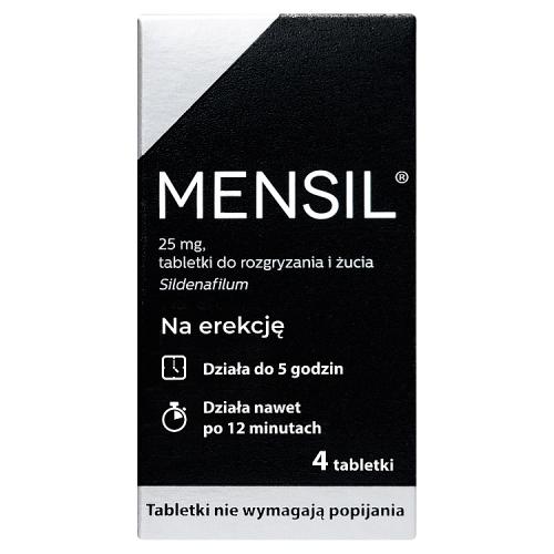 Miniaturka artykułu - Mensil 25 mg, 4 tabletki do rozgryzania i żucia