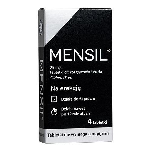 Miniaturka artykułu - Mensil 0,025g do żucia -4 tabletki USZKODZONE TEKTUROWE OPAKOWANIE (1szt.)