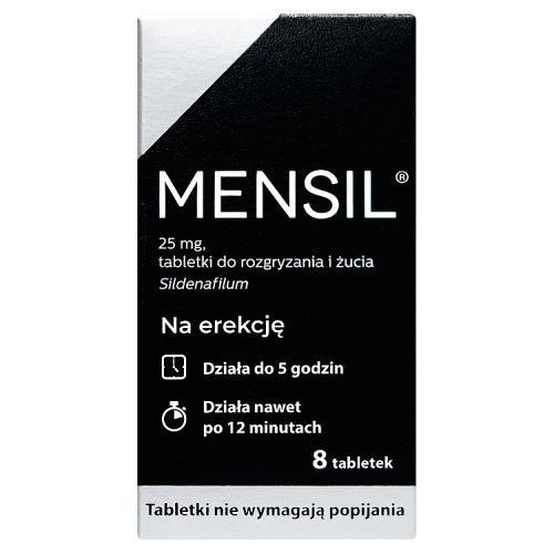 Miniaturka artykułu - MENSIL 25mg, 8 tabletek USZKODZONE OPAKOWANIE