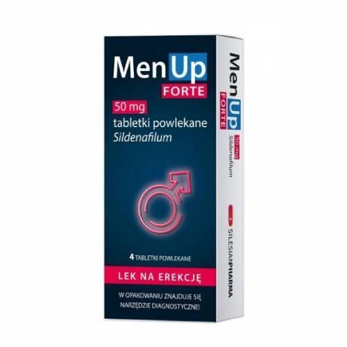 Miniaturka artykułu - MenUp Forte sildenafil 50mg, 4 tabletki powlekane BRAK OPAKOWANIA