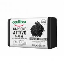 Zdjęcie produktu - EQUILIBRA Mydło oczyszczające 100% roślinne, z aktywny węglem, 100g