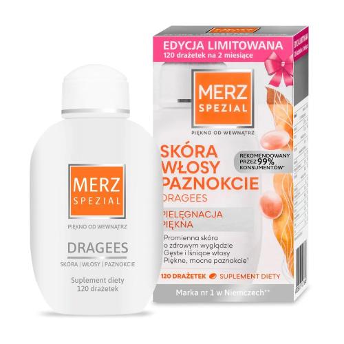 Miniaturka artykułu - Merz Spezial Dragees Sk&oacute;ra Włosy Paznokcie, 120 drażetek