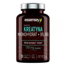 Zdjęcie produktu - Essensey Kreatyna Monohydrat + B5, B6, 90 kaps.