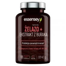 Zdjęcie produktu - Essensey Żelazo + Ekstrakt z buraka,  90 kaps.