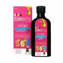 Zdjęcie produktu - EstroVita Kids o smaku malinowym, 150ml KR&Oacute;TKA DATA 31.07.2026