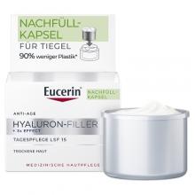 Zdjęcie produktu - Eucerin Hyaluron-Filler + 3x Effect Krem na dzień SPF 15 wkład uzupełniający, 50 ml