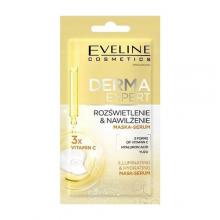 Zdjęcie produktu - Eveline Derma Expert Rozświetlenie i Nawilżenie Maska-serum do twarzy, 8 ml