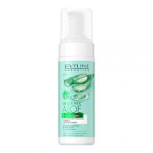 Zdjęcie produktu - EVELINE ORGANIC ALOE+COLLAGEN Oczyszczająco-łagodząca pianka do mycia twarzy, 150ml