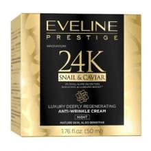 Zdjęcie produktu - Eveline Prestige 24K Snail & Caviar Luksusowy głęboko regenerujący krem przeciwzmarszczkowy na noc, 50 ml