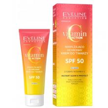 Zdjęcie produktu - EVELINE Vitamin C 3x Action Nawilżająco-ochronny krem do twarzy SPF50, 30ml