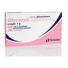 Zdjęcie produktu - FARMINA Czopki glicerolowe 1g - 10 sztuk (4110) BRAK KARTONU 
