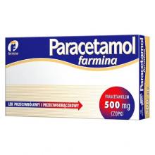 Zdjęcie produktu - FARMINA PARACETAMOL 500 mg - 10 czopk&oacute;w