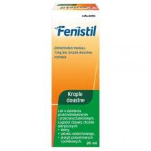 Zdjęcie produktu - Fenistil 1 mg/ml krople doustne, 20 ml USZKODZONE OPAKOWANIE TEKTUROWE