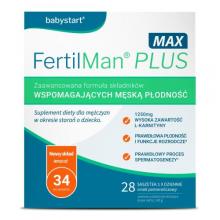 Zdjęcie produktu - FertilMan Plus Max smak pomarańczowy, 28 sasz. - składniki wspierające męską płodność USZKODZONE TEKTUROWE OPAKOWANIE