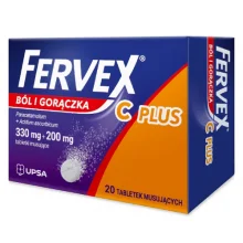 Zdjęcie produktu - Fervex B&oacute;l i gorączka C Plus, 20 tabletek musujących