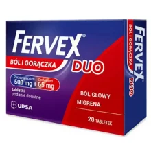 Zdjęcie produktu - Fervex B&oacute;l i gorączka DUO, 20 tabletek