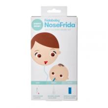 Zdjęcie produktu - Frida Baby NoseFrida Zestaw 3w1 Aspirator + Spray solankowy do nosa, 20ml + Filtry do aspiratora, 10szt.