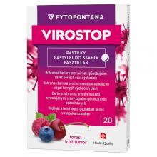 Zdjęcie produktu - Fytofontana Virostop Pastylki do ssania o smaku owoc&oacute;w leśnych, 20 szt.