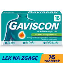GAVISCON o smaku mięty - 16 tabletek