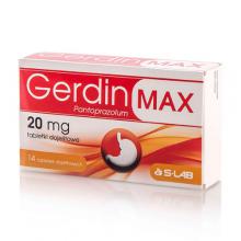 Zdjęcie produktu - GERDIN MAX 20mg, 14 tabl. - Lek na zgagę