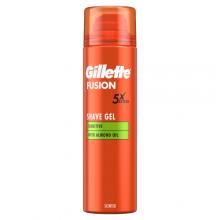 Zdjęcie produktu - Gillette Fusion Żel do golenia z olejkiem migdałowym do sk&oacute;ry wrażliwej, 200ml