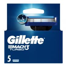 Zdjęcie produktu - Gillette Mach3 Turbo Ostrza wymienne do maszynki do golenia dla mężczyzn, 5 szt.