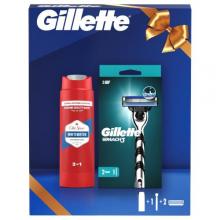 Zdjęcie produktu - Gillette Mach3 Zestaw Maszynka do golenia dla mężczyzn + Wymienne ostrza, 2 szt. + Old Spice Whitewater Żel 3w1 dla mężczyzn ciało, włosy, twarz, 250 ml USZKODZONY KARTON