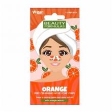Zdjęcie produktu - BEAUTY FORMULAS Głęboko oczyszczające paski na nos Pomarańcza, 6szt.