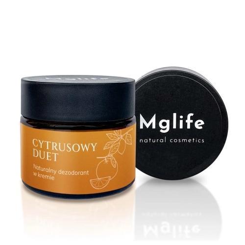 Miniaturka artykułu - Mglife Naturalny dezodorant w kremie Cytrusowy duet, 50ml KRÓTKA DATA 31.08.2025