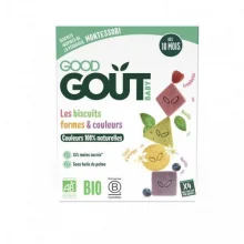 Zdjęcie produktu - Good Gout BIO Herbatniki kolory i kształty, 80g kr&oacute;tka data 11.10.2026